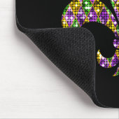 Happy Mardi Gras Carnival New Orleans Fleur De Lis マウスパッド (コーナー)