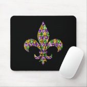Happy Mardi Gras Carnival New Orleans Fleur De Lis マウスパッド (マウス)