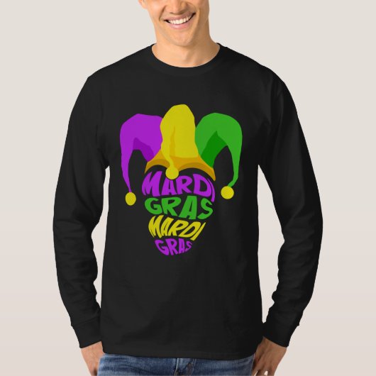 Happy Mardi Gras Day Party Hat Women Tシャツ (正面)