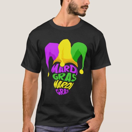 Happy Mardi Gras Day Party Hat Women Tシャツ (正面)