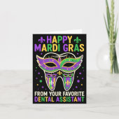 Happy Mardi Gras From Your Favorite Dental Istant  カード (正面)