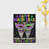 Happy Mardi Gras From Your Favorite Dental Istant カード (黄色い花)