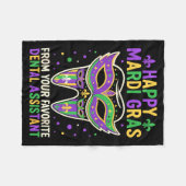 Happy Mardi Gras From Your Favorite Dental Istant  フリースブランケット (正面(横))