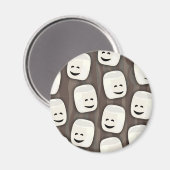 Happy Marshmallow Friendsパターン マグネット (正面/裏面)