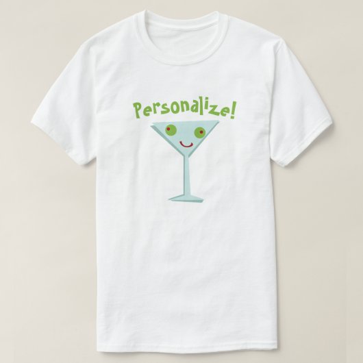 Happy Martini Tシャツをパーソナライズ Tシャツ (デザイン正面)