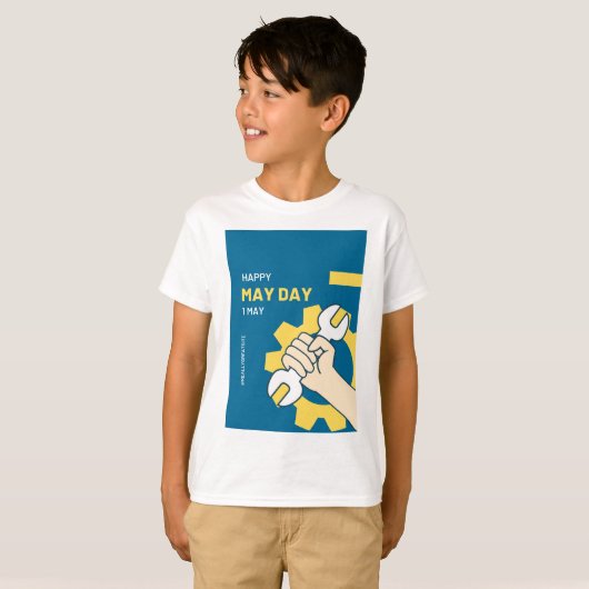 Happy may day design tシャツ (正面フル)