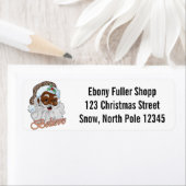 Happy Melanin Christmas Merry X-mas Black Sista ラベル (インサイチュ)