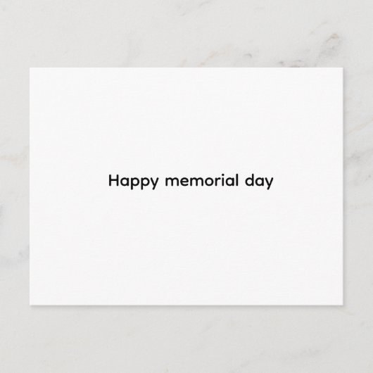 Happy memorial day card シーズンポストカード (正面)