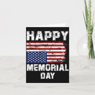 Happy memorial day grungy text usa flag Happy memo カード