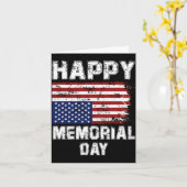 Happy memorial day grungy text usa flag Happy memo カード (黄色い花)