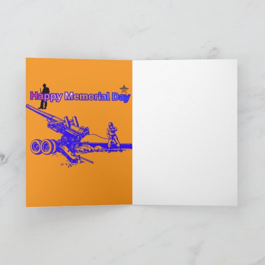 Happy memorial day orange カード (内部)