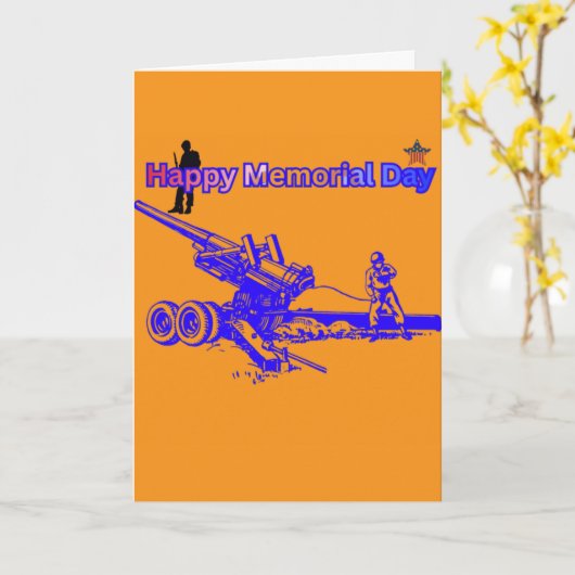 Happy memorial day orange カード (黄色い花)