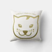Happy Meow Year – 背景カスタム色 クッション (裏面)