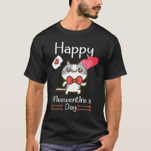Happy Meowentineの日バレンタインデーかわいいキット Tシャツ