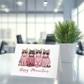 Happy Meowentine's Cats in Sweaters Valentine サンキューカード