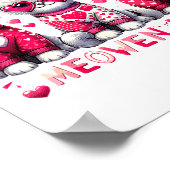 Happy Meowentines Cute Valentine Cats Love Cat Mem ポスター (角)