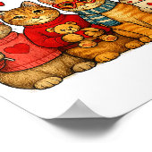 Happy Meowentines Cute Valentine Cats Love Men Wom ポスター (角)