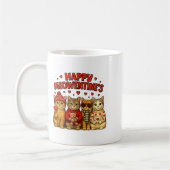 Happy Meowentines Cute Valentine Cats Love Women M コーヒーマグカップ (左)