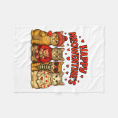 Happy Meowentines Cute Valentine Cats Love Women M フリースブランケット (正面(横))