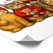 Happy Meowentines Cute Valentine Cats Love Women M ポスター (角)