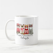 Happy Meowentine's Day Cute Valentines Funny Cat S コーヒーマグカップ (左)