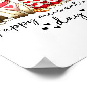 Happy Meowentine's Day Cute Valentines Funny Cat S ポスター (角)