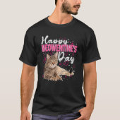 Happy Meowentine's Day Funny Valentine's Day Cat   Tシャツ (正面)
