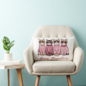 Happy Meowentines Toss Lumbar Pillow ランバークッション (椅子)