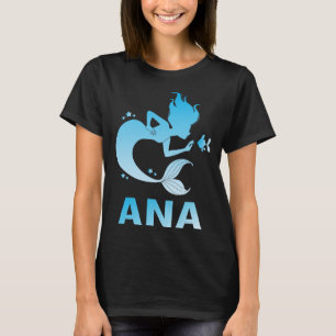 Happy Mermaid - Ana 名前 Tシャツ