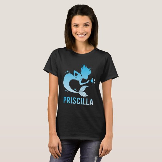 Happy Mermaid - Priscilla Name Tシャツ (正面フル)