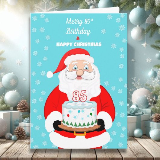 Happy Merry 85th Birthday Christmas Santa  カード