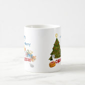 Happy & Merry Chrismukkah Fun Interfaith Holiday コーヒーマグカップ (中央)