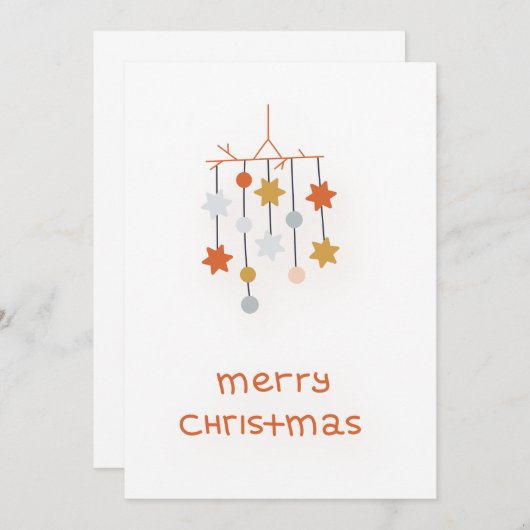 Happy Merry Christmas  招待状 (正面/裏面)