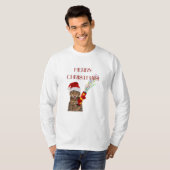 Happy Merry Christmas Cat Tシャツ (正面フル)