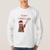 Happy Merry Christmas Cat Tシャツ (正面)