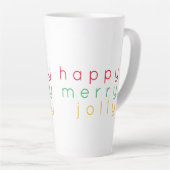 HAPPY MERRY JOLLY 背の高いラテマグ カフェラテマグ (右アングル)