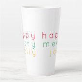 HAPPY MERRY JOLLY 背の高いラテマグ カフェラテマグ (正面)