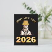 Happy Mew Year 2026 ポストカード (スタンド正面)