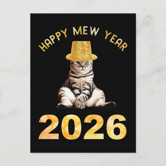 Happy Mew Year 2026 ポストカード (正面)