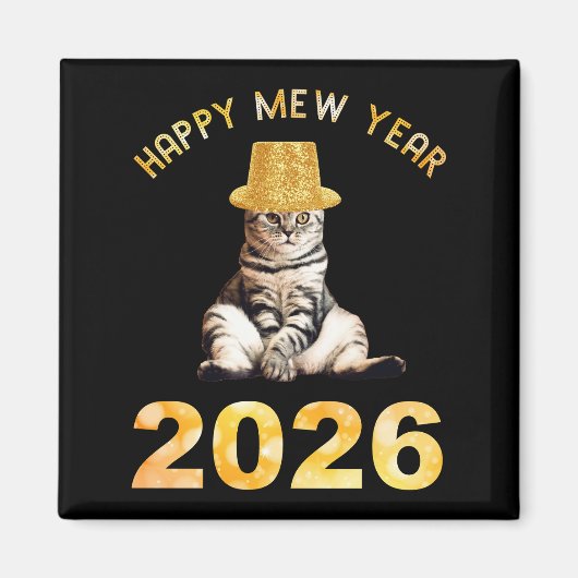 Happy Mew Year 2026 マグネット (正面)