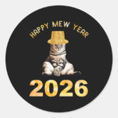 Happy Mew Year 2026 ラウンドシール (正面)