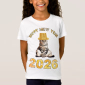 Happy Mew Year 2026 Tシャツ (正面)