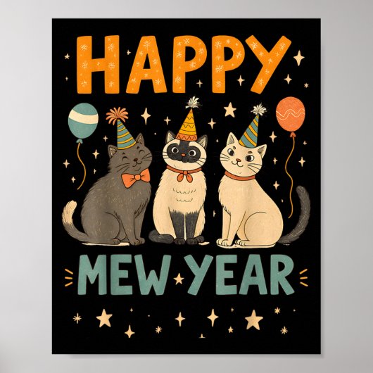 Happy Mew Year Cat Party  ポスター (正面)
