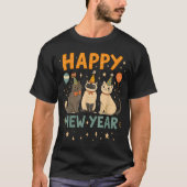 Happy Mew Year Cat Party  Tシャツ (正面)