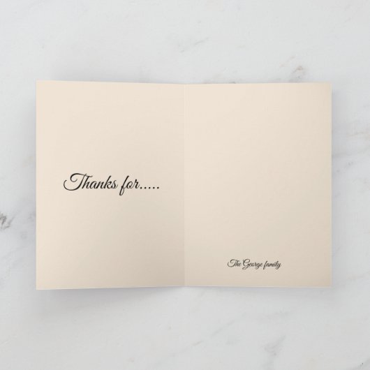 Happy Military Family Card – Personalized Gift カード (内部)