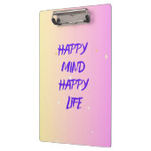 Happy Mind Clipboard – Motivational & Office Decor クリップボード (左)