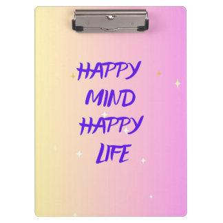 Happy Mind Clipboard – Motivational & Office Decor クリップボード