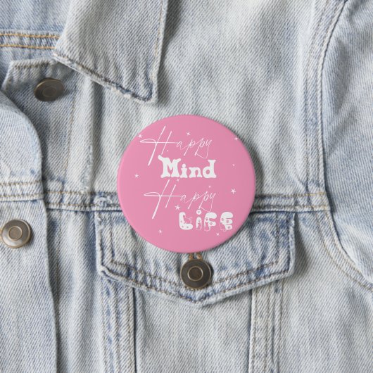 Happy Mind Happy Life Cute Button 缶バッジ (インサイチュ)