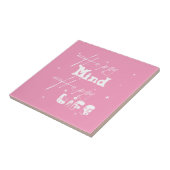 Happy Mind Happy Life Cute Ceramic Tile タイル (側面)