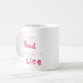 Happy Mind Happy Life Cute Mug コーヒーマグカップ (正面左)